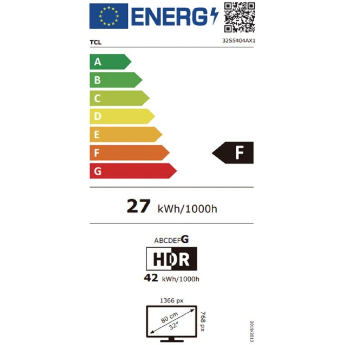 TV LED TCL 32S5404A