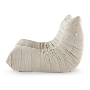 EMILE - Fauteuil en velours côtelé crème