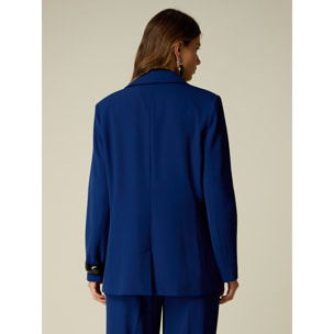 Oltre - Blazer con spilla gioiello - Blu