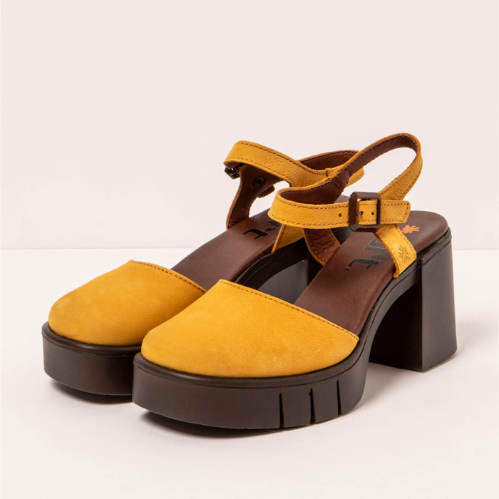 Sandalias con tacón 1991 NOBUCK HONEY / EIVISSA color Honey