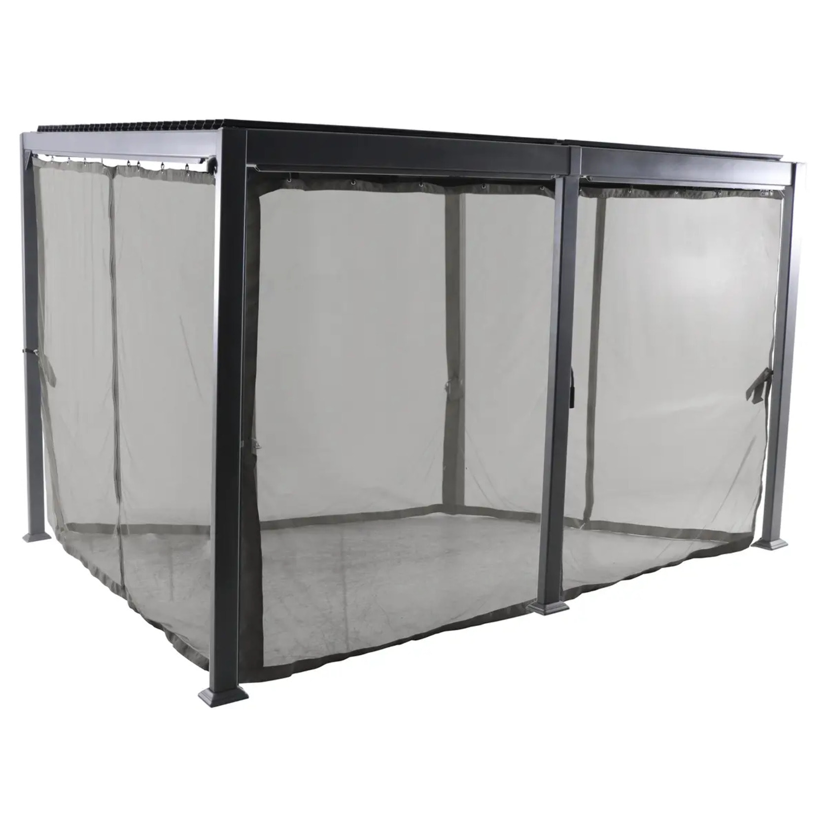 Moustiquaire pour pergola Avila Graphite (6 rideaux)