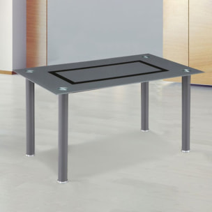 Mesa de comedor Gray Gris - Cristal gris