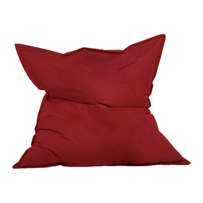 Pouf rectangulaire d'extérieur XXL 180x140cm rouge THIES