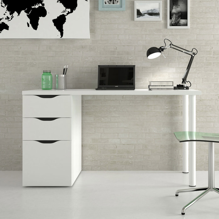 Mesa De Escritorio 74x138x60 Cm Blanco Artik