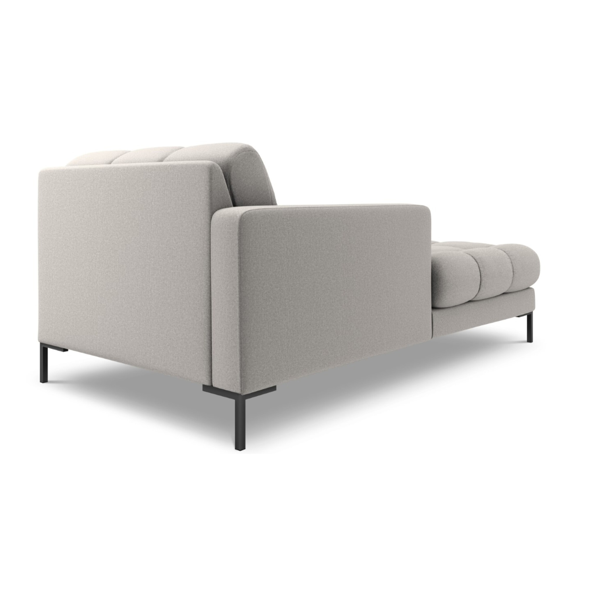 Méridienne gauche "Bali" en tissu structurel gris clair