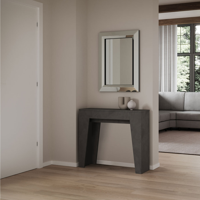 Console Extensible 90x25/181cm Narrow Anthracite Spatulé