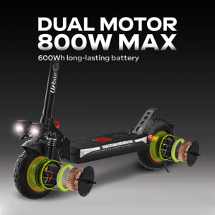 Trottinette Électrique Adulte UrbanGlide  ECROSS DUO Moteur -  2600W -  Autonomie Jusqu'a 60 km - Pneu Cross 10" Tubeless - Batterie 54V/13Ah - Poids 26Kg