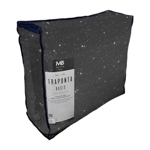 TRAPUNTA BASIC INVERNALE STAMPATA MATRIMONIALE, STARS GRIGIO