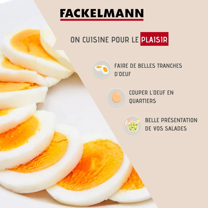 Coupe oeufs durs arrondi Fackelmann Basic