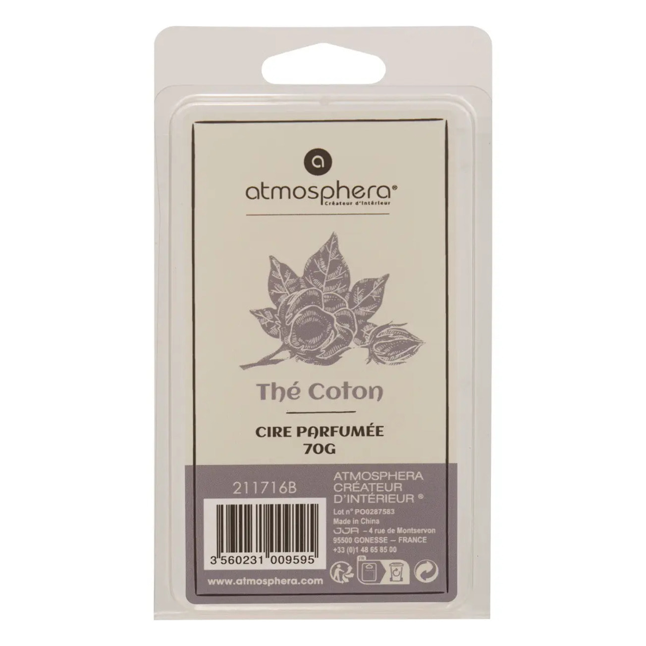 Cire parfumée Laura vert L5,5xp2xH10,2cm