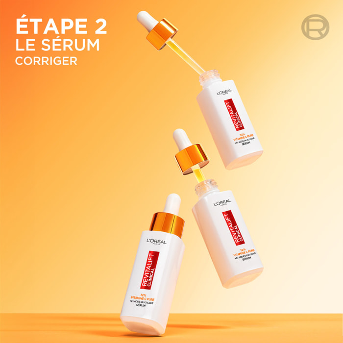 L'Oréal Paris Coffret Vitamine C - Nettoyant Visage 150ml + Sérum 12% Vitamine C 30ml + Soin Visage Eclat 50ml