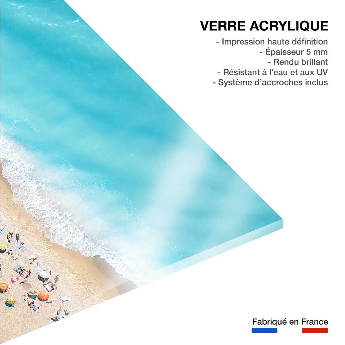 Tableau plage beach lovers for ever Tableau plexiglas