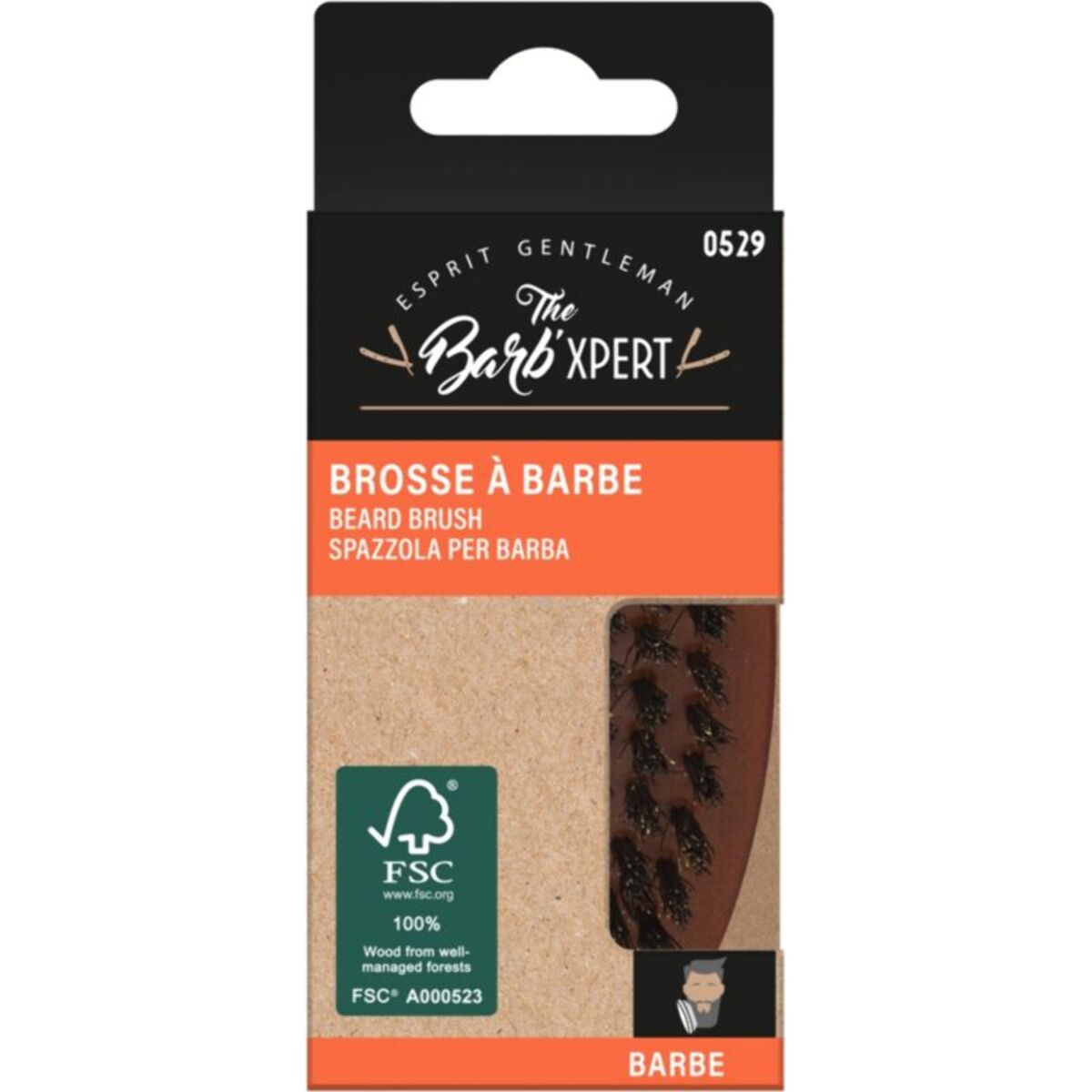 Brosse à barbe BARB EXPERT au bois FSC