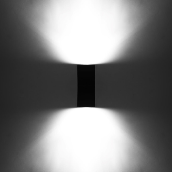 FORLIGHT Existentes aplique exterior para bombilla Gu10 en color negro