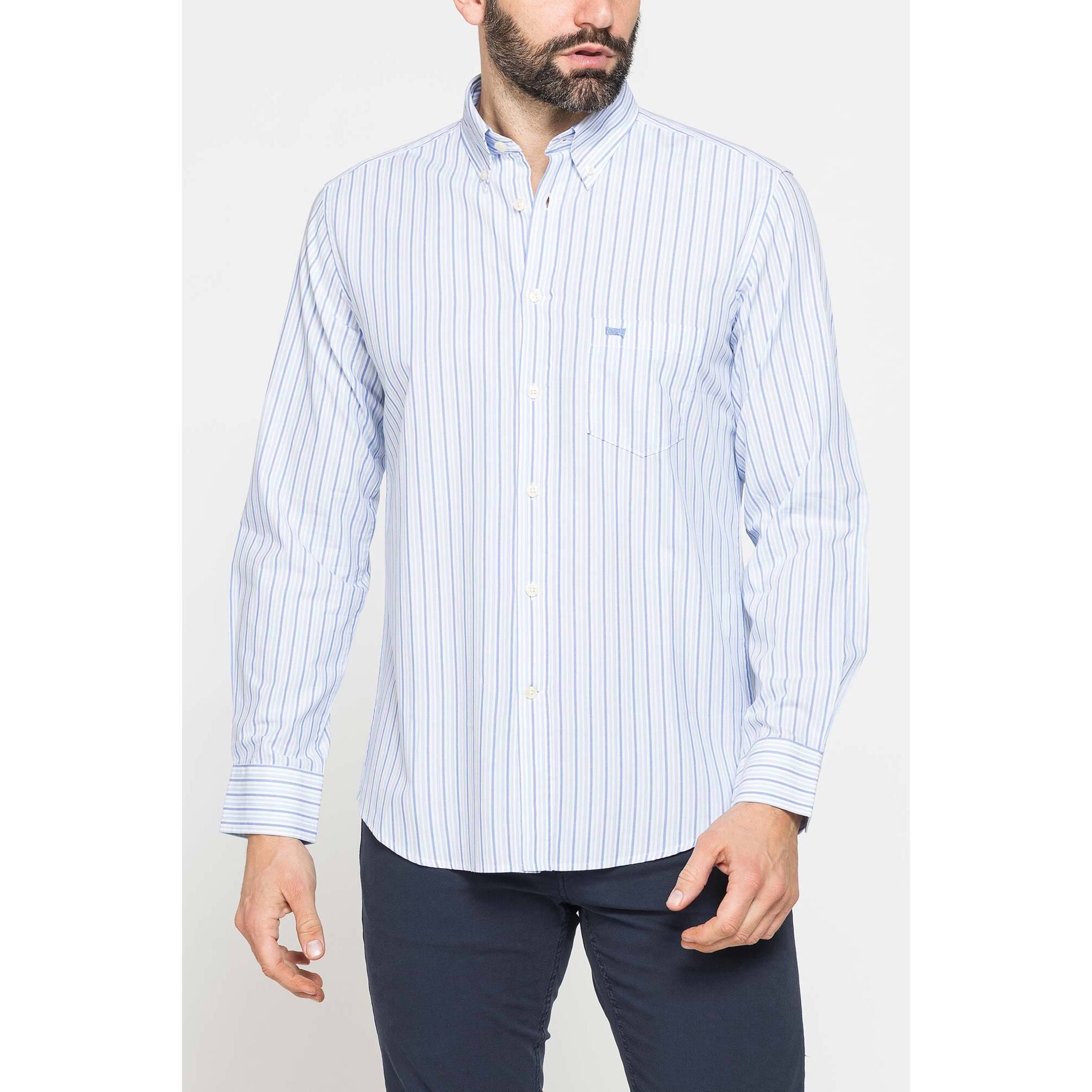 CAMICIA BUTTON-DOWN CON MANICA LUNGA E TASCHINO