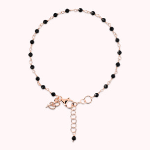 Bracciale Rosario con Pietra Naturale Spinello Nero