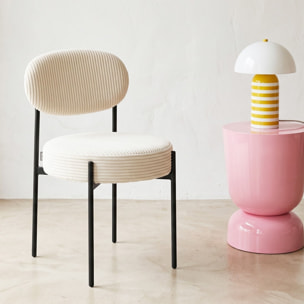 Lot de 2 chaises en velours côtelé - EVORA