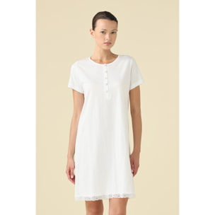 Camicia da notte donna estiva in cotone articolo essential. Noidinotte