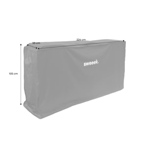 Housse universelle de protection noire pour barbecue L 224 x D 59 x H 105 cm - Taille XL