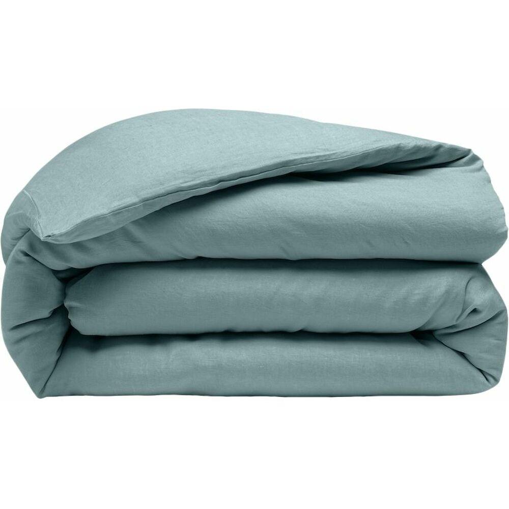 Housse de couette Lin lave Bleu