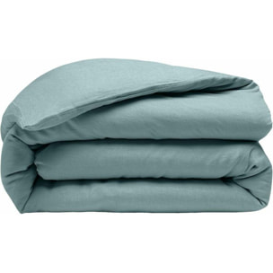 Housse de couette Lin lave Bleu
