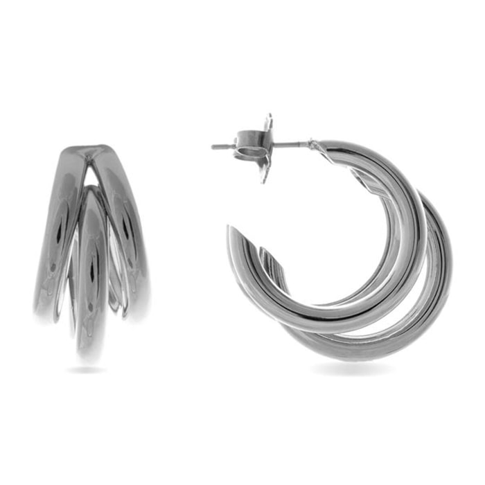 Pendientes Lux by Lux acabadoss en rodio