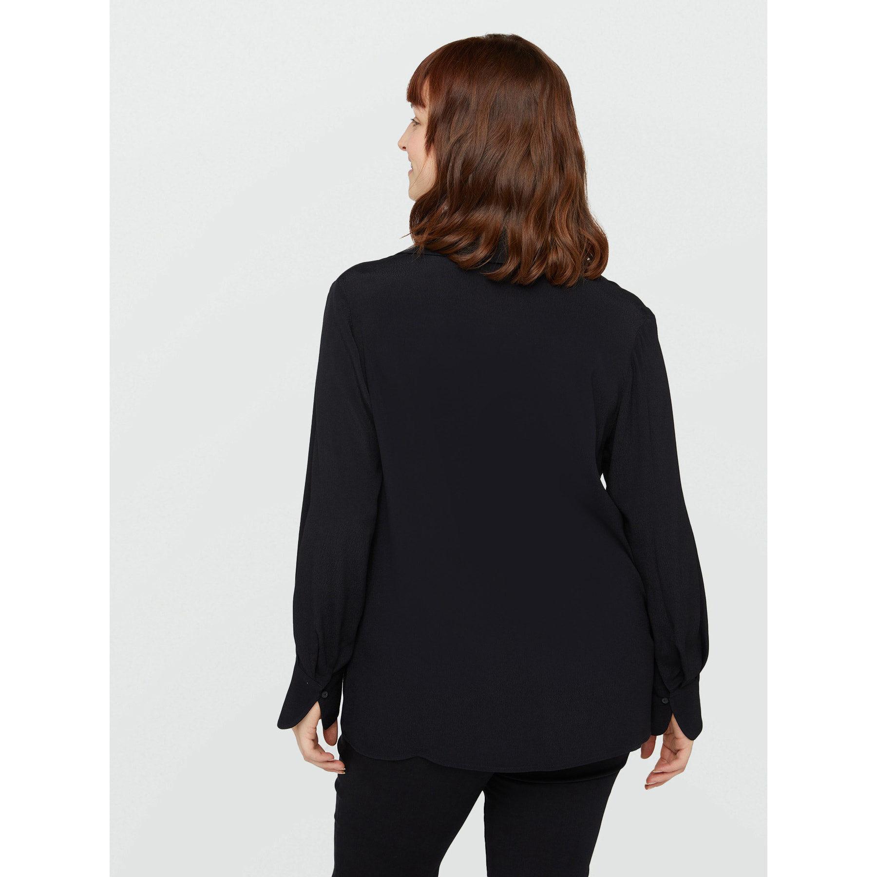 Fiorella Rubino - Camisa de viscosa ECOVERO™ - Negro