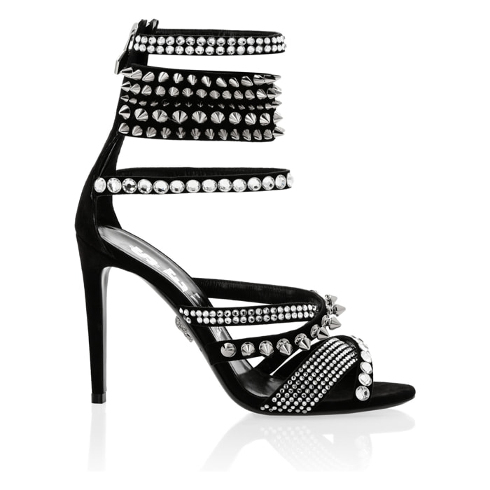 PHILIPP PLEIN Suede Sandals High Heels