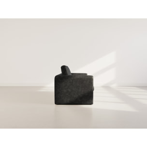 Marilia - canapé 2 places convertible déplimousse en simili - Noir