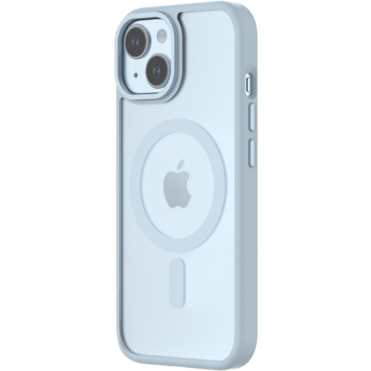 Coque bumper QDOS Iphone 15 Hybrid soft SNAP MagSafe blleu