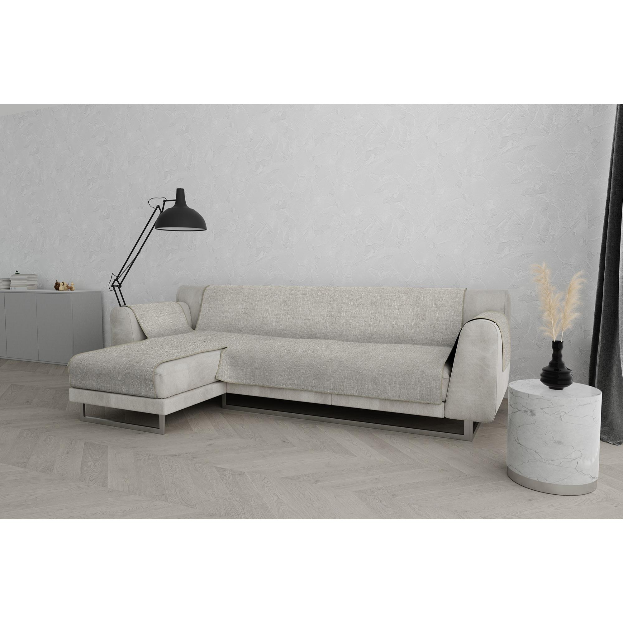 COPRIDIVANO ANTISCIVOLO PENISOLA SX COMFORT MADE IN ITALY – BEIGE