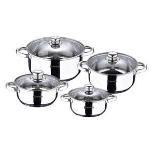 Batería de Cocina de 8 piezas en acero inoxidable Viena Bergner