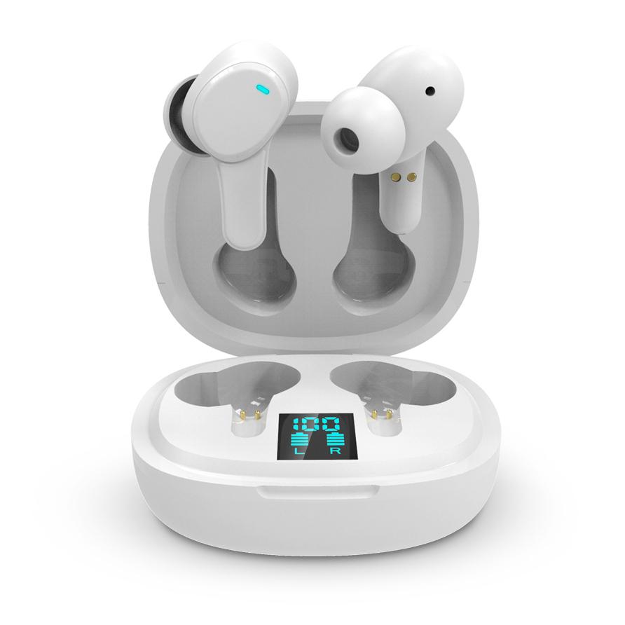 Auriculares Inalámbricos Earbuds TWS159 White - Bluetooth 5.3 - Función ANC / ENC