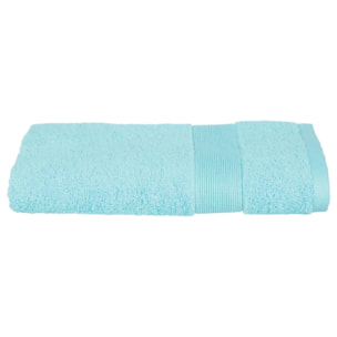 Serviette de toilette "Praia" coton bleu turquoise 50x90cm