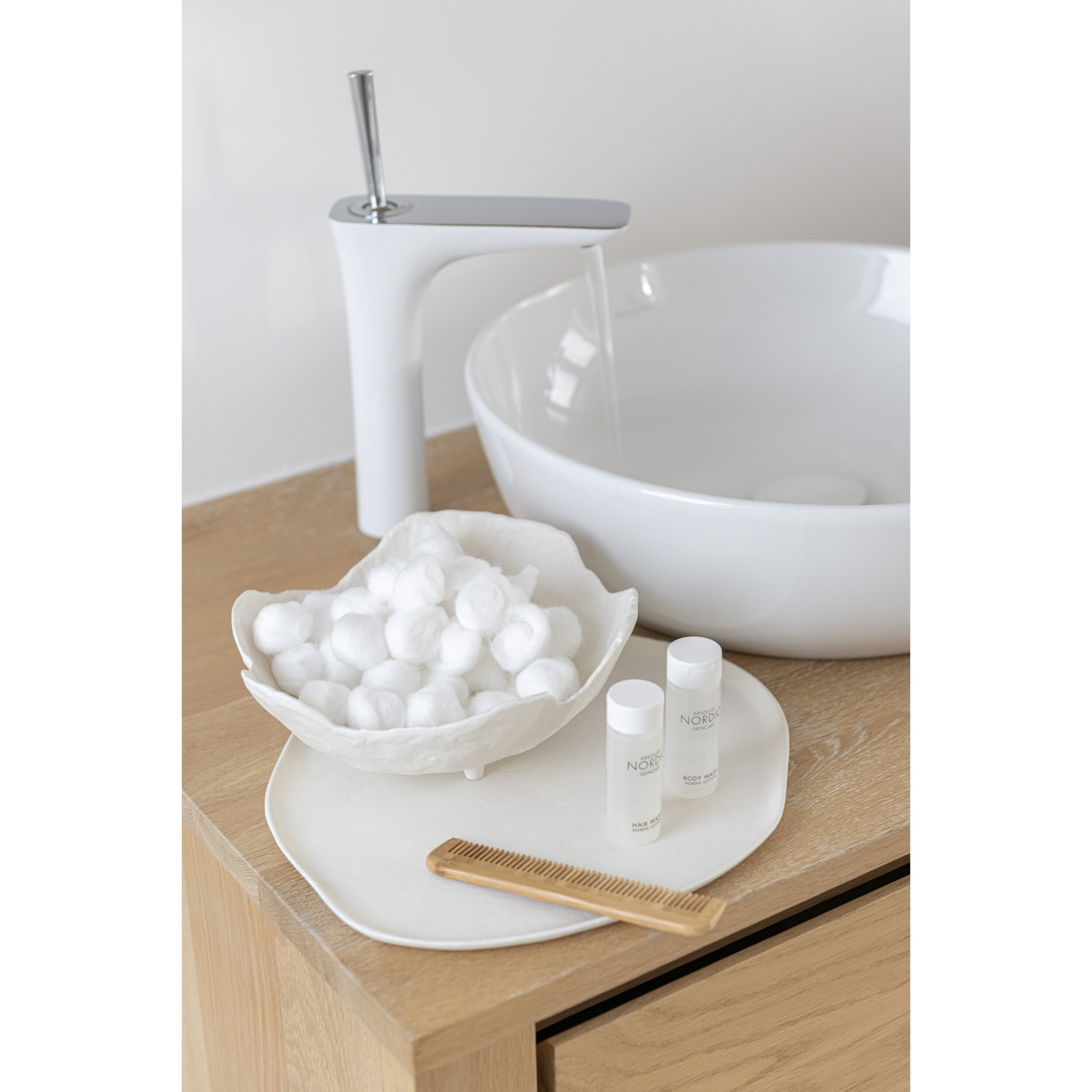 J-Line plateau rond - métal - blanc - medium