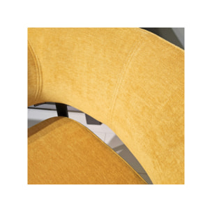 Chaise avec accoudoirs en tissu et structure en métal - ARNOLD