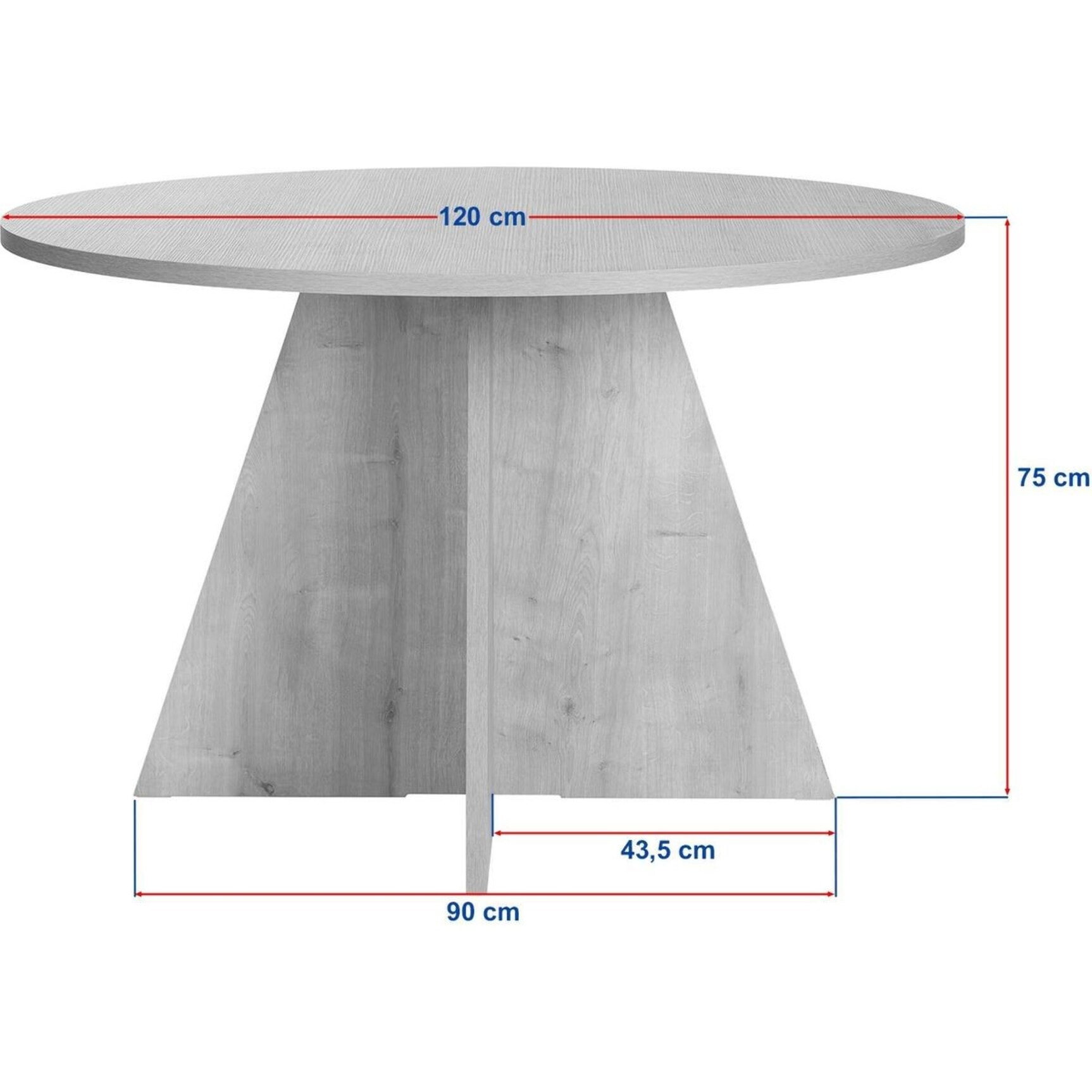 Table à manger ronde 5 à 6 pers. - NORAE