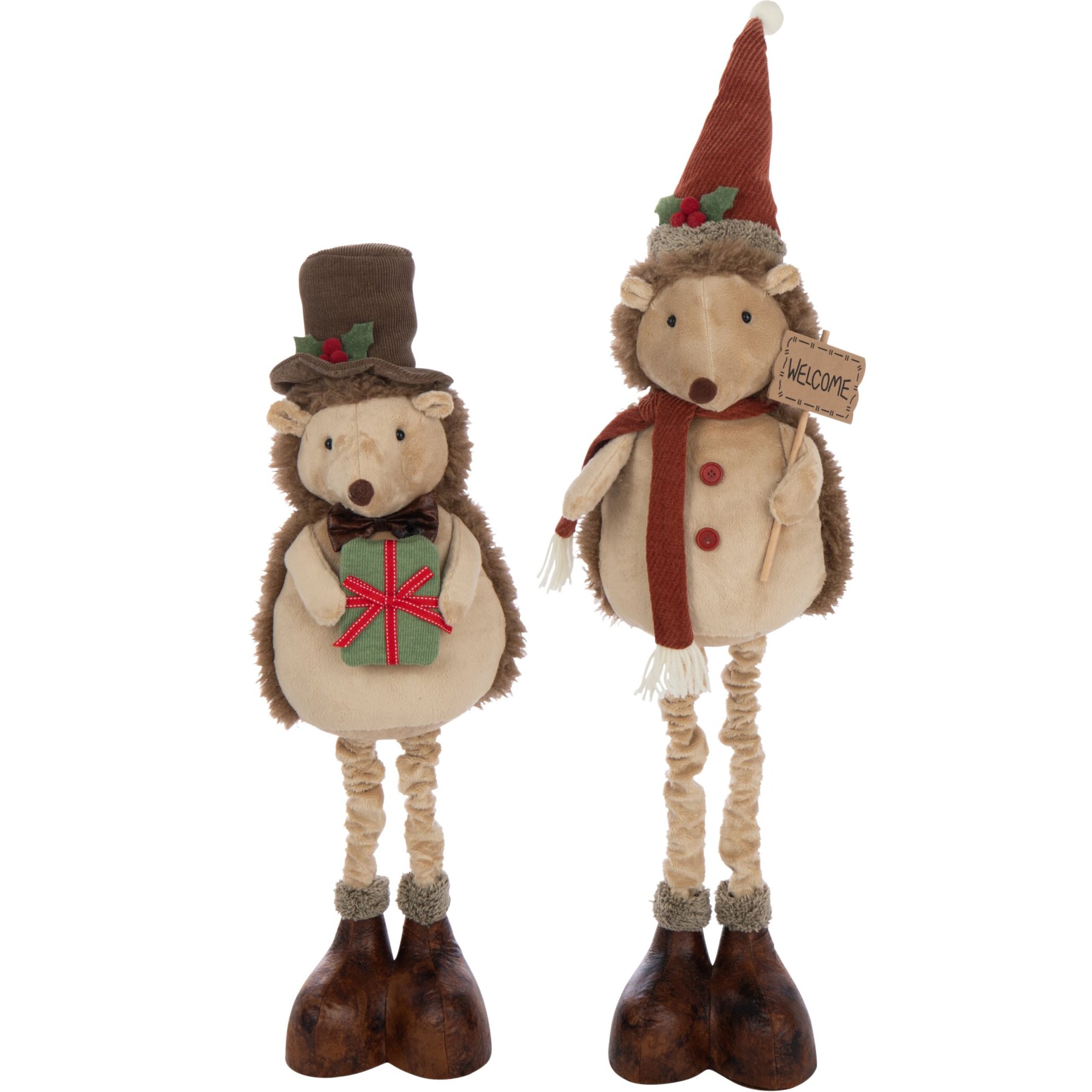 J-Line figurine Herisson Téléscopique - polyester - mix - large - 2 pcs