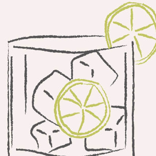 Tableau Gin and Tonic Toile imprimée