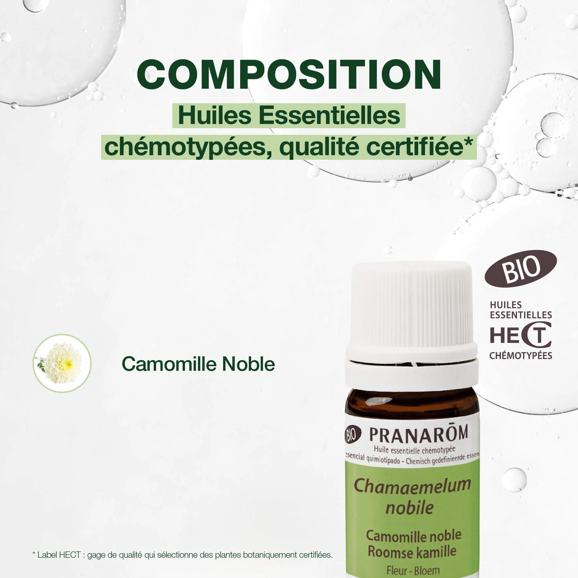 Pranarom - Huile Essentielle de Camomille noble - Bio - 5 ml