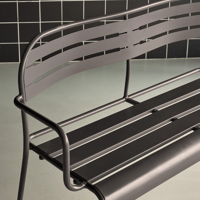 Banc extérieur acier 2 places AMÉLIA