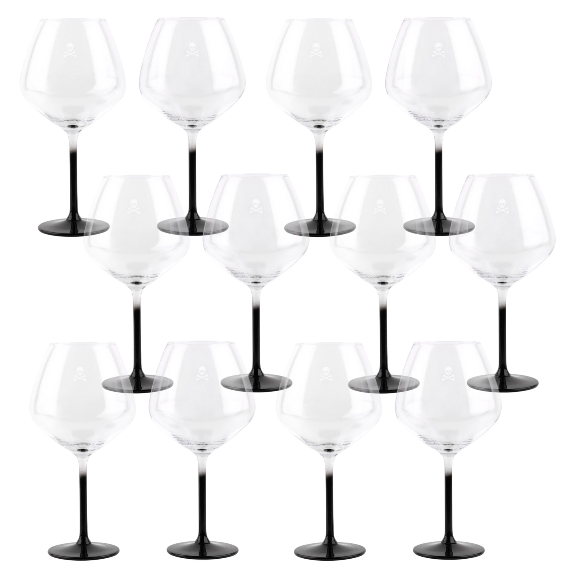 Juego de 12 copas gin calavera de 720ml en cristal scalpers home