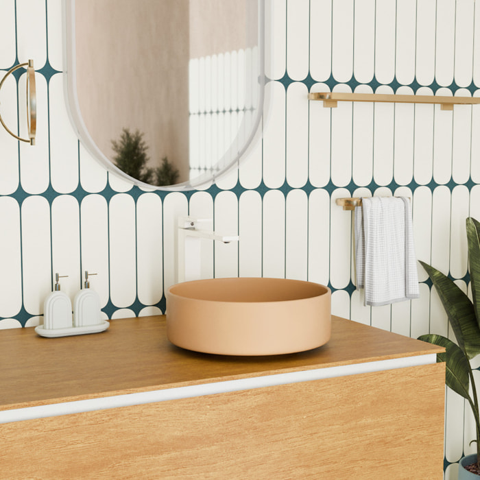 PixL vasque à poser Infinitio, 36 x 12,5 cm, sans trop-plein, moka (CEPX3636MOM)