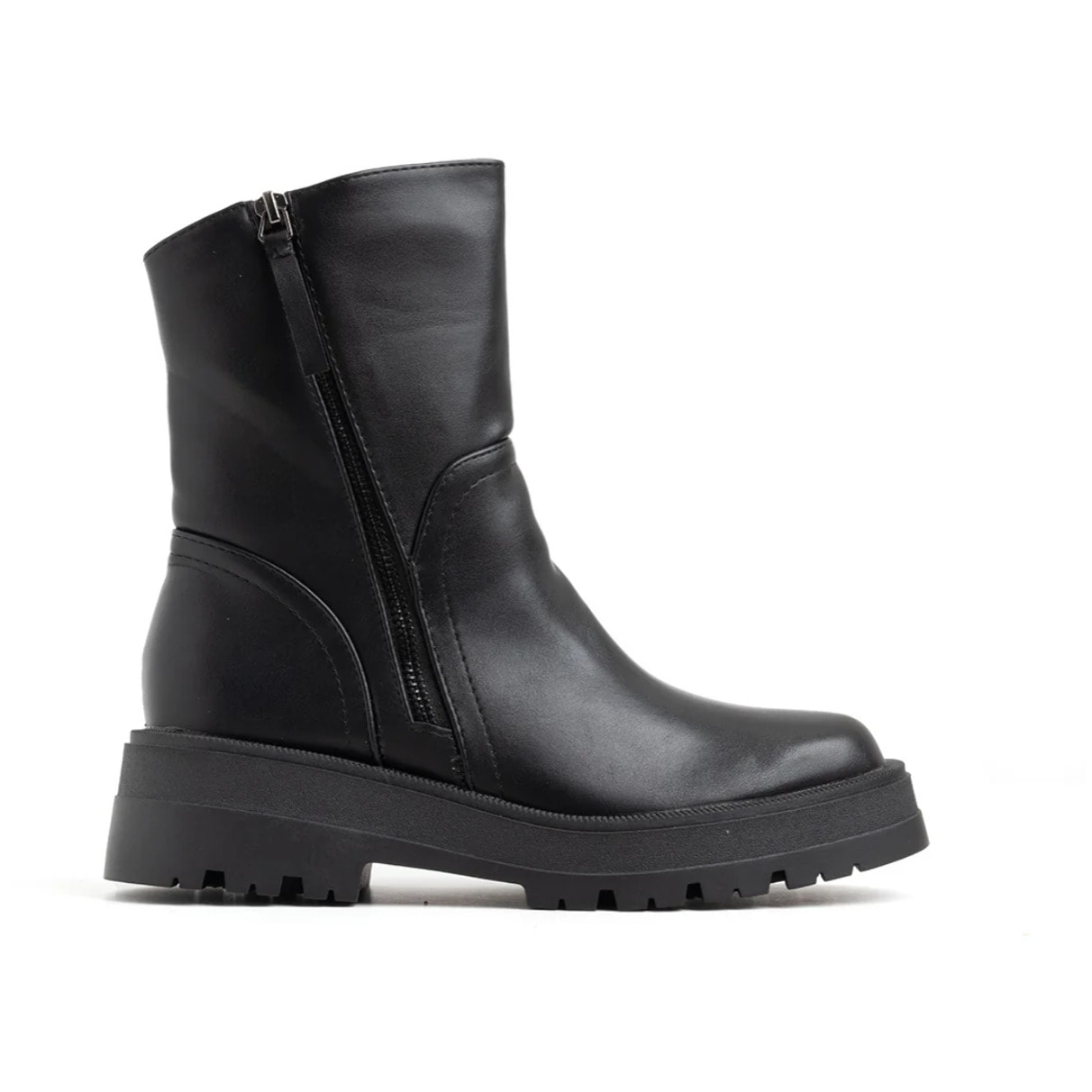 Biker con lampo laterali - NERO