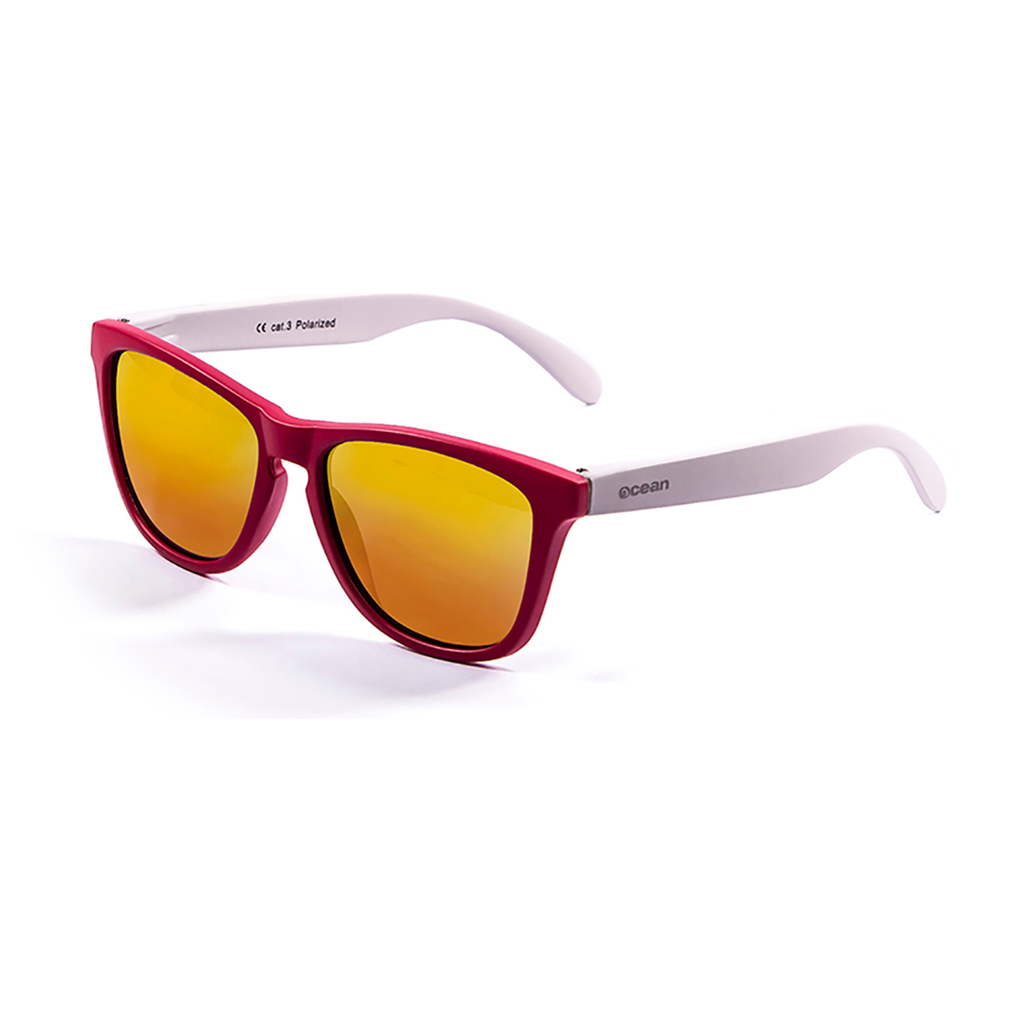 Gafas de sol OCEAN SEA - Frente rojo mate patillas mate blanco / Revo iridium rojo