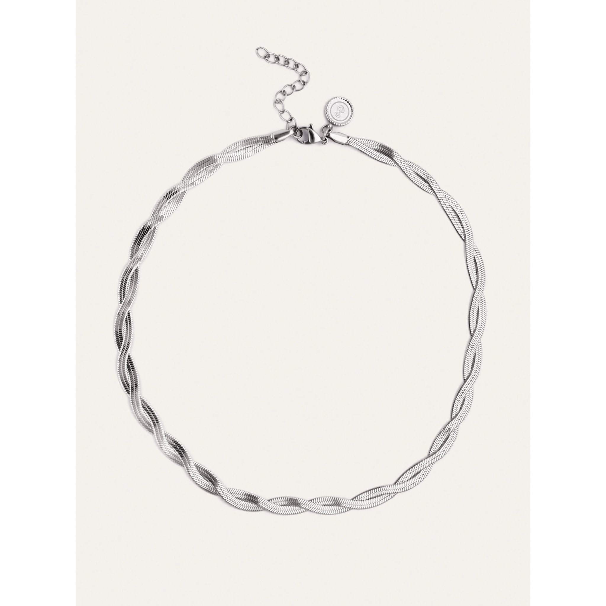 Collana Doppio Lisse Twister Acier