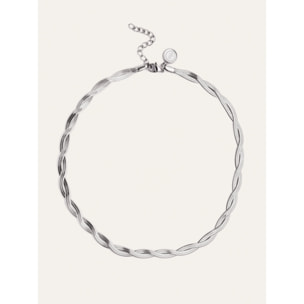 Collana Doppio Lisse Twister Acier