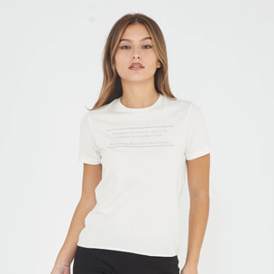 T-shirt in cotone da ginnastica GAMINEDE bianca