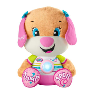 Fisher-Price Sorellina di Cagnolino Grande Peluche Musicale Ridi e Impara unisex Fisher-Price Multicolor