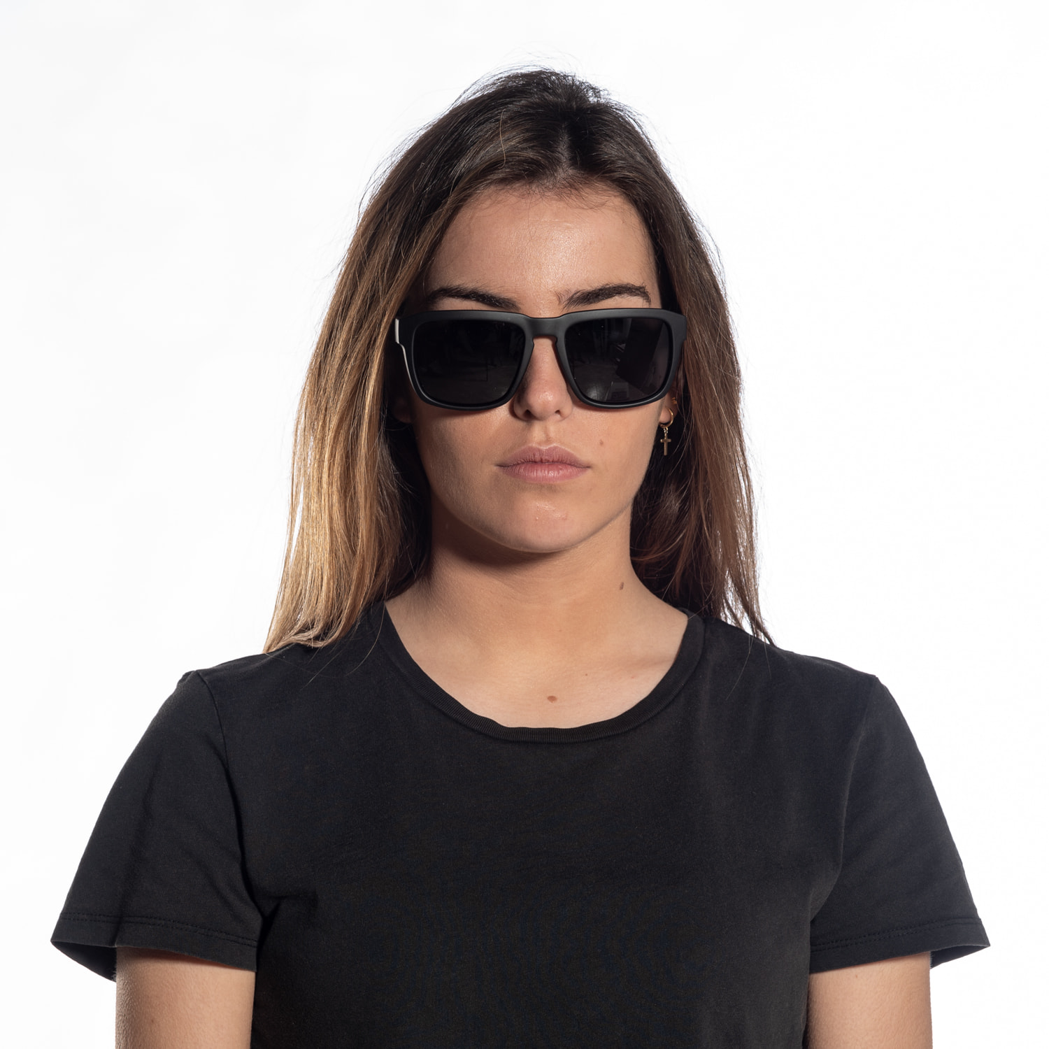Gafas de sol OCEAN BIDART - Frente mate con patillas en negro mate y / Ahumada